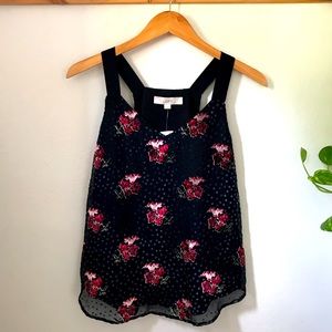 Loft XS floral blouse NWT